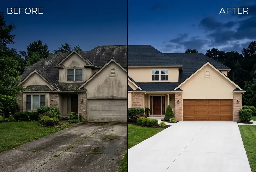 Apply permanent UV‑stable siloxane or sacrificial wax‑polymer coatings; schedule soft‑wash or low‑pressure rinses every 2‑3 years and re‑coat when gloss declines.