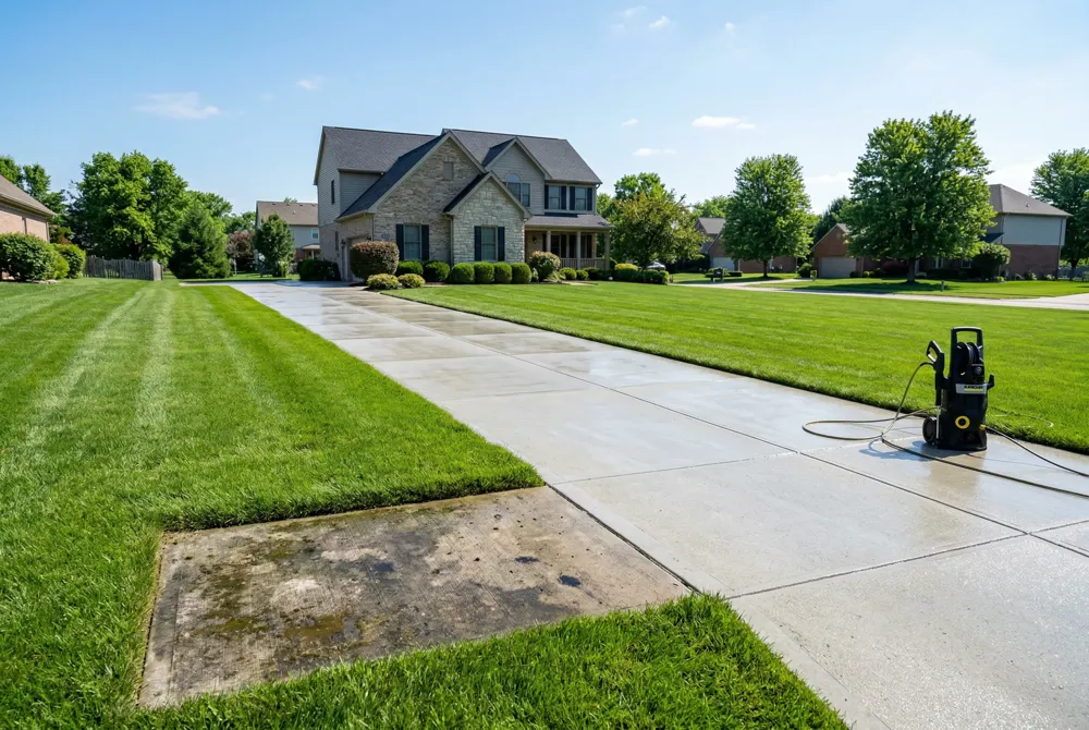 Patio cleaning needs 1,500‑2,000 PSI and 1.5‑2.0 GPM; lower pressures for porous stone, higher for concrete, with appropriate nozzle choice.