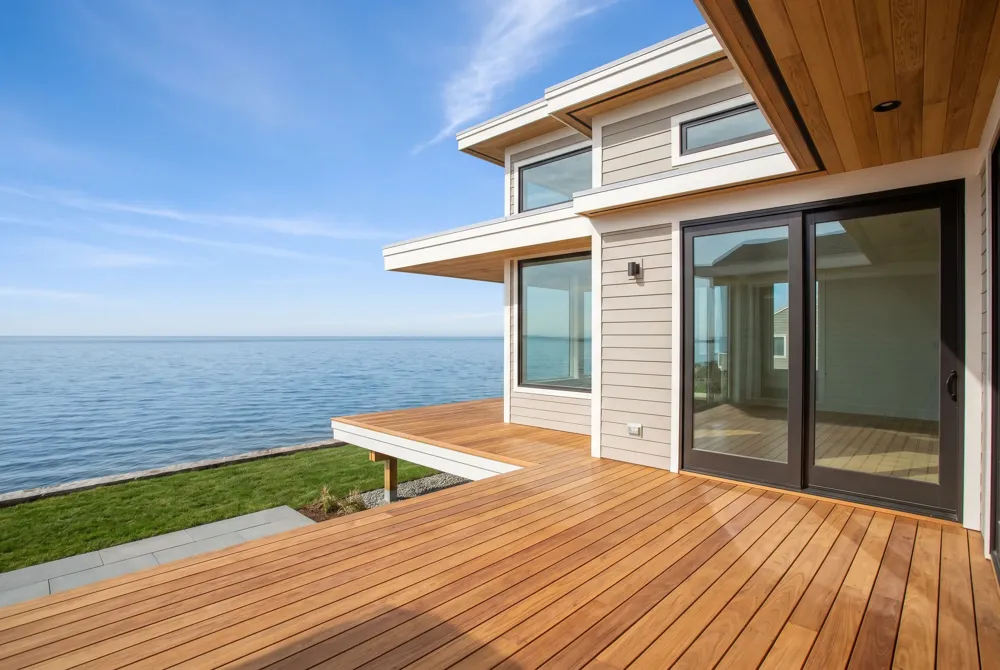 Select a low‑VOC, polymer‑modified sealer like Jetcoat for UV resistance and water repellency, balancing eco‑friendliness with coastal climate durability.