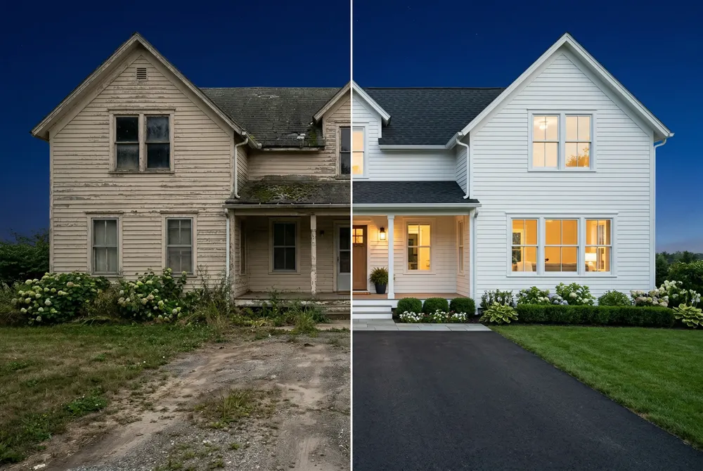 Soft‑wash low‑pressure cleaning saves up to 70 % water, improves indoor air quality, and enhances curb appeal, supporting community sustainability and property‑value retention.