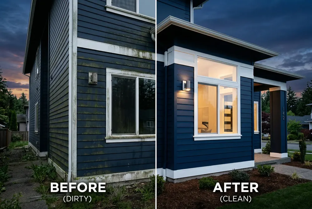 Protect your vinyl siding with low‑pressure, chemical‑based cleaning that prevents cracking and water intrusion.