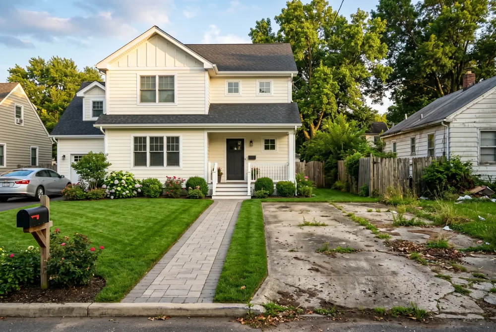 Soft‑wash concrete/masonry, repair cracks, apply latex bonding primer; wait 24‑48 h drying before paint.