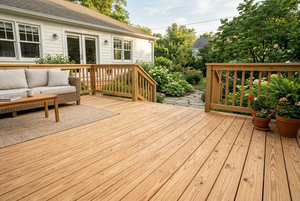 Yes—3000 PSI can damage wood decks; stay ≤2,500 PSI, use a wide‑fan nozzle, and keep the wand 10‑12 inches away.