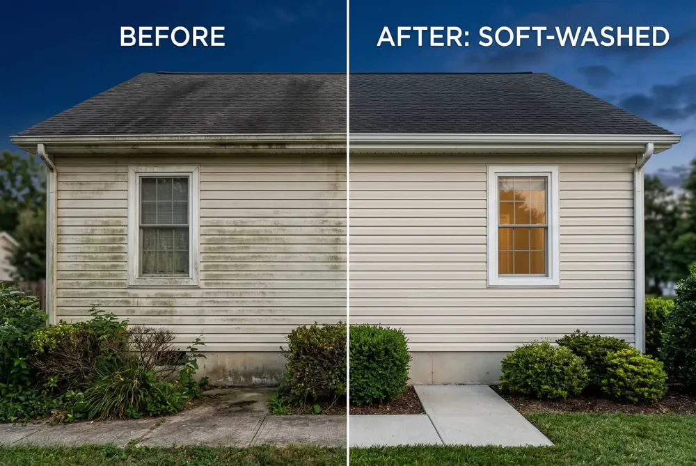 EcoGen Pressure Washer Soap (1:64 general or 1:10 for pretreatment) and citric‑acid or enzyme‑based cleaners provide versatile, non‑toxic solutions for concrete, stone, and tile, offering commercial‑grade results with zero harmful residues.