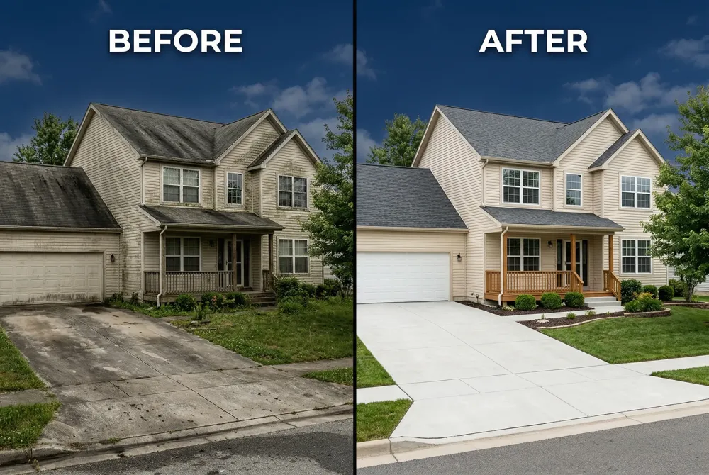 Typical rates $0.08‑$0.50 / sq ft for siding and $0.25‑$0.40 / sq ft for concrete; eco‑friendly practices and reputation can justify higher pricing.