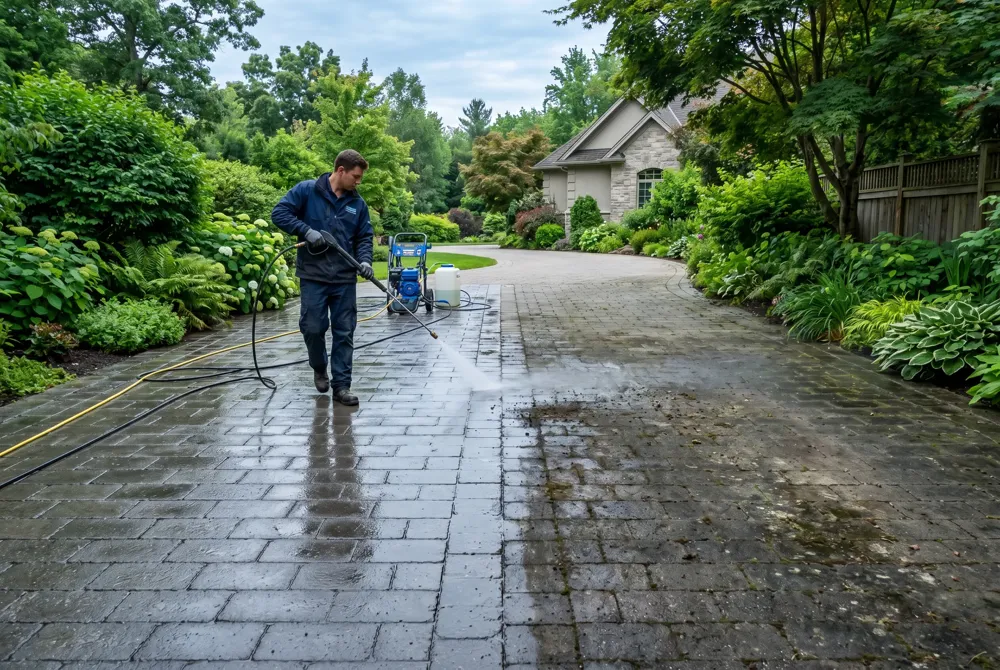 Balance 1,500‑3,000 psi with 2‑4 gpm, use a 25° nozzle for most driveways, and apply biodegradable detergents for safe, effective cleaning.