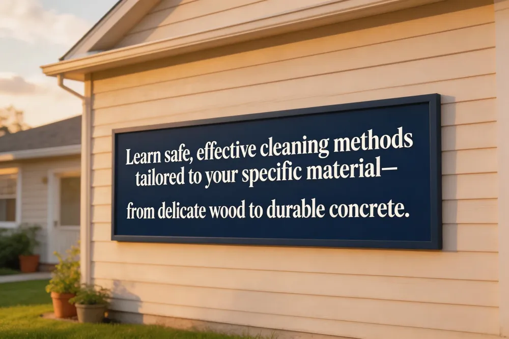 Learn safe, effective cleaning methods tailored to your specific material—from delicate wood to durable concrete.