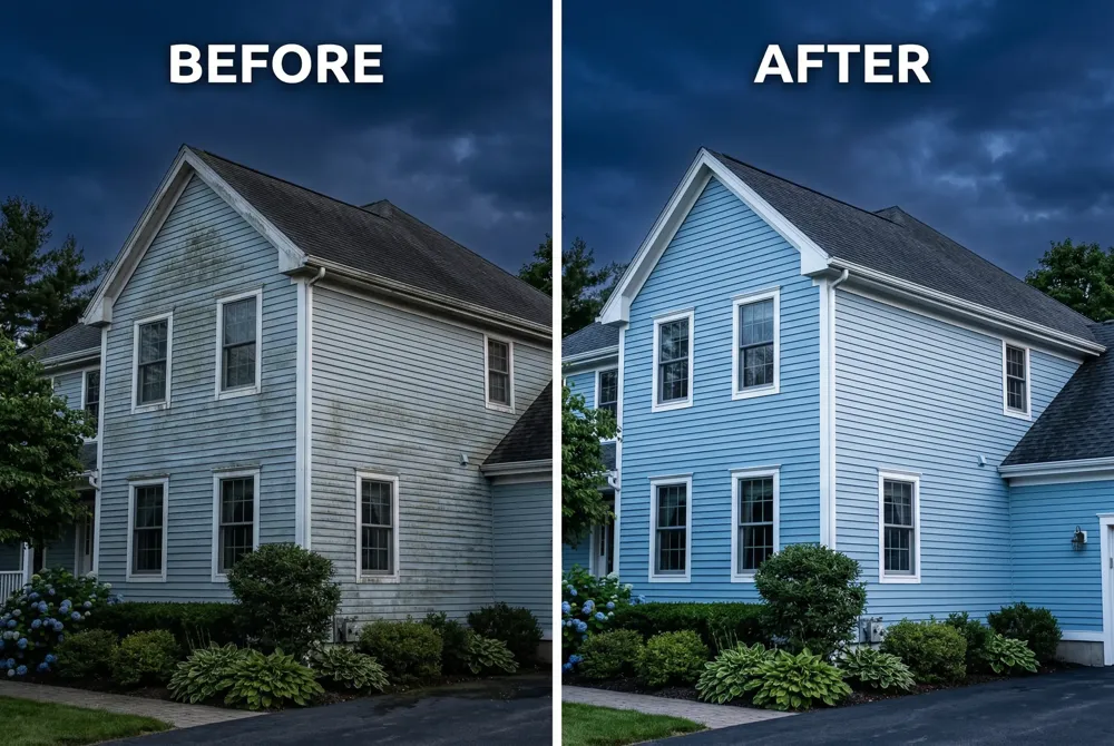 Collect rainwater in barrels and use low‑flow nozzles or adjustable wands to rinse gutters.