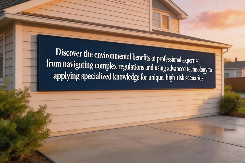 Discover the environmental benefits of professional expertise, from navigating complex regulations and using advanced technology to applying specialized knowledge for unique, high-risk scenarios.