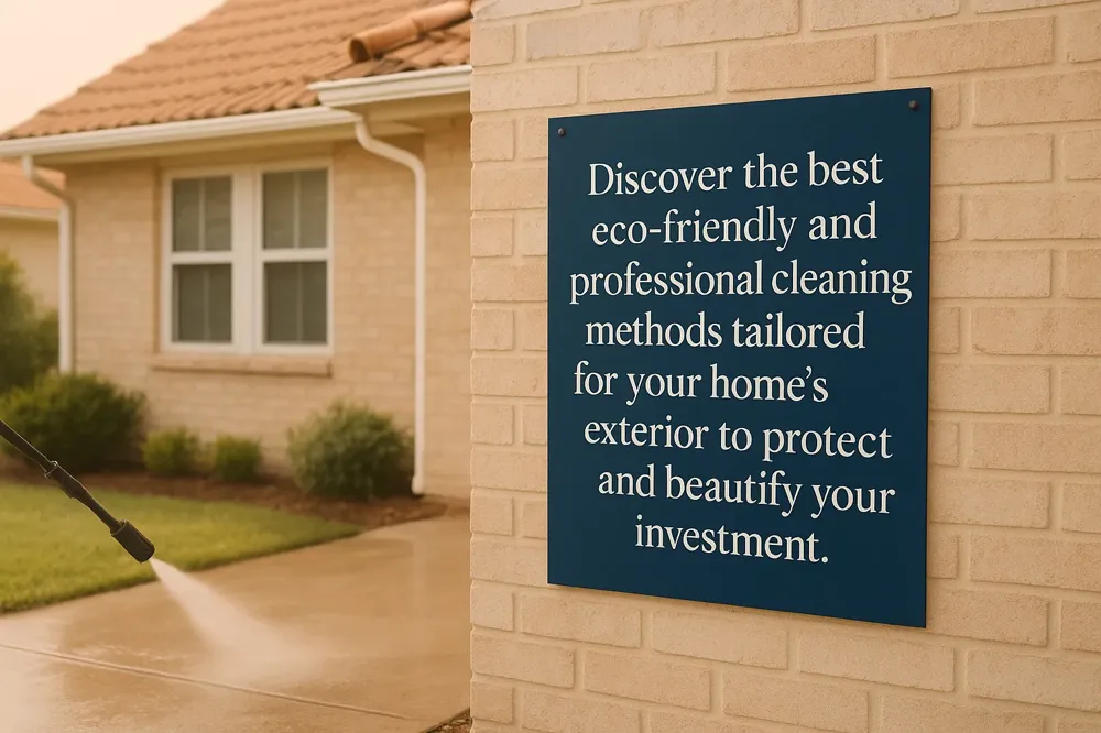 Discover the best eco-friendly and professional cleaning methods tailored for your home's exterior to protect and beautify your investment.
