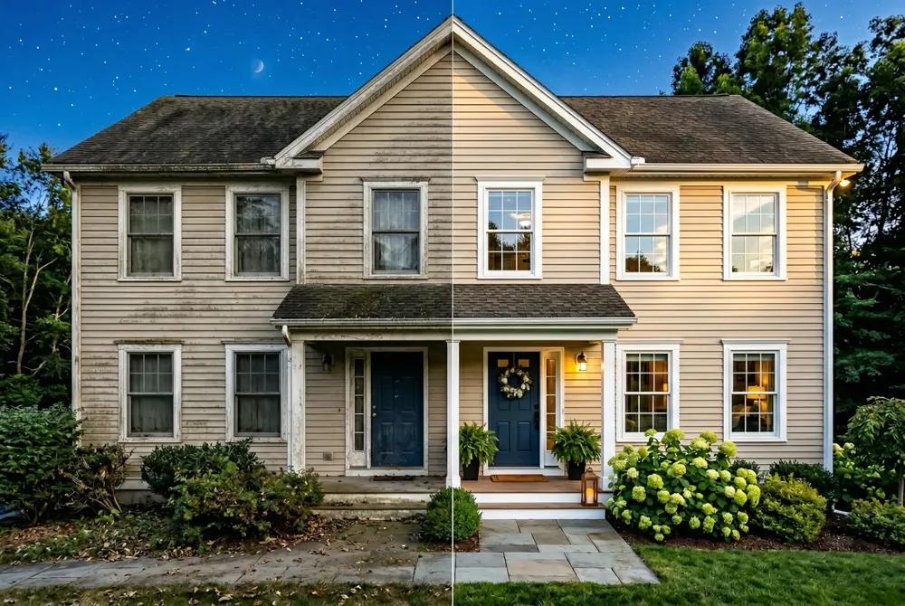 Class B contractor license, $1M liability insurance, EPA‑approved biodegradable agents, storm‑water plan, permits for historic/high‑rise, OSHA fall protection.