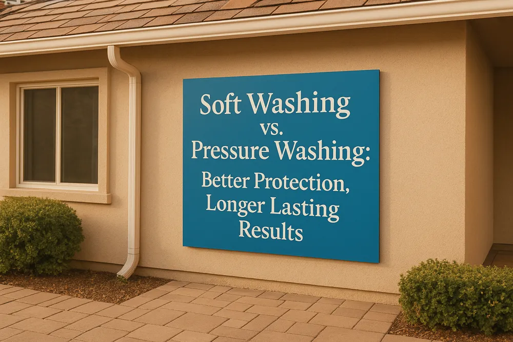 Soft Washing vs. Pressure Washing: Better Protection, Longer Lasting Results