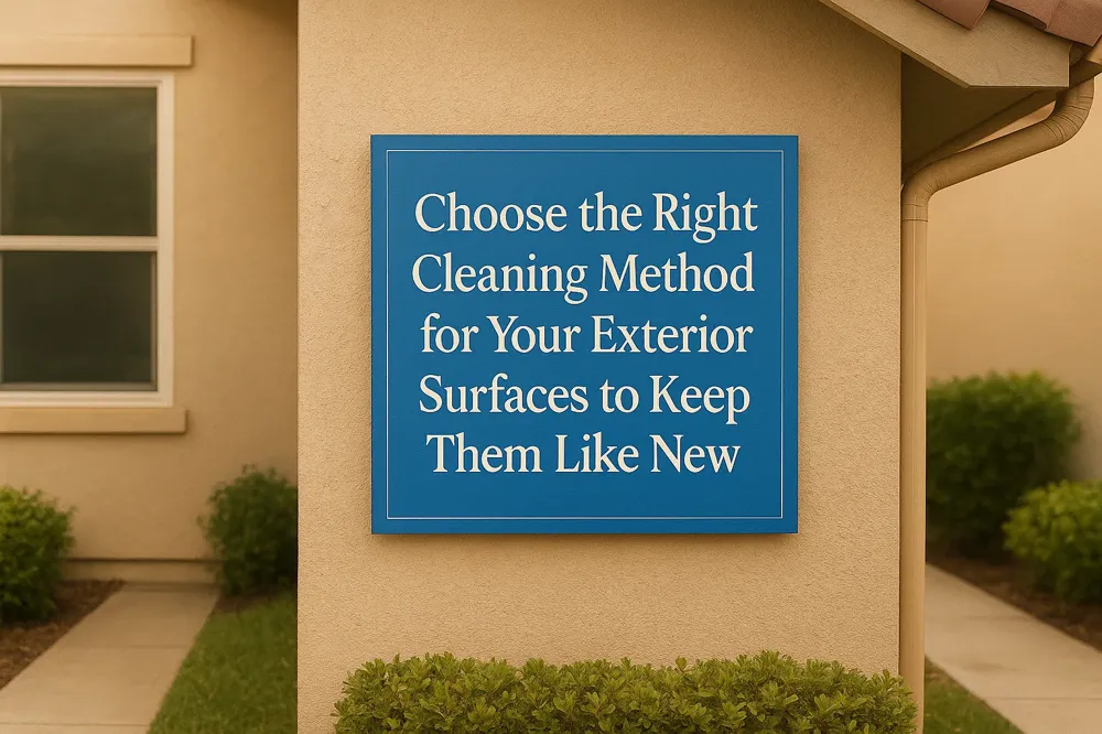 Choose the Right Cleaning Method for Your Exterior Surfaces to Keep Them Like New