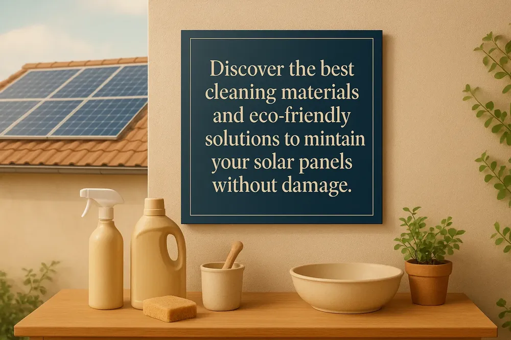 Discover the best cleaning materials and eco-friendly solutions to maintain your solar panels without damage.