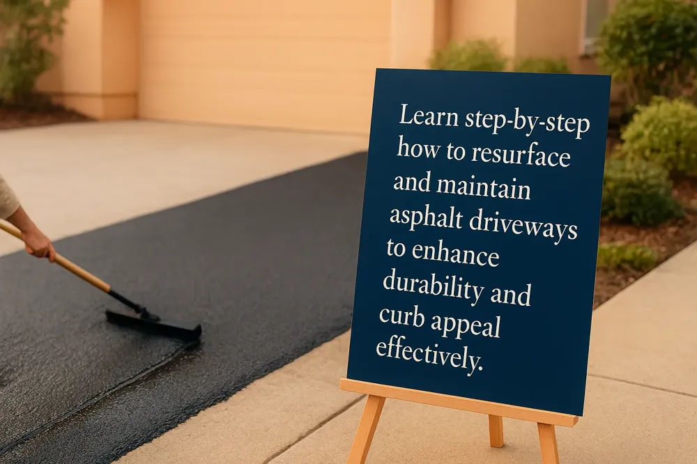 Learn step-by-step how to resurface and maintain asphalt driveways to enhance durability and curb appeal effectively.