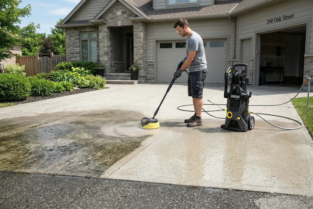 Low‑pressure pumps (60‑150 PSI) with bleach‑surfactant blends and plant‑safe neutralizers for deep, damage‑free cleaning.