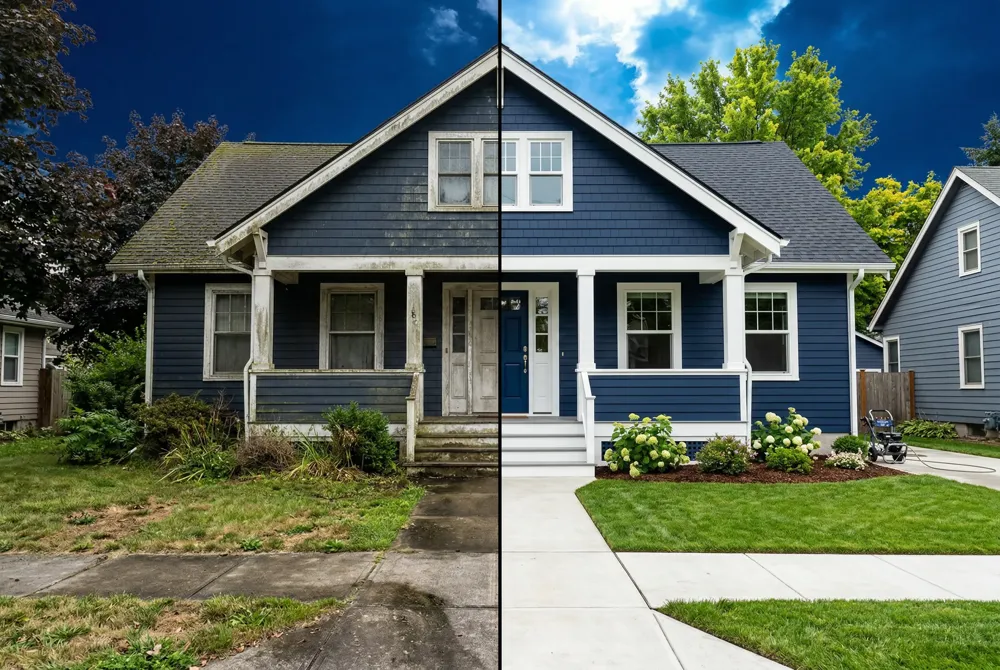 Use ground‑based vacuum systems, pole‑mounted scoops, low‑pressure jets, and safety harnesses to clean gutters efficiently without climbing, while employing eco‑friendly detergents.