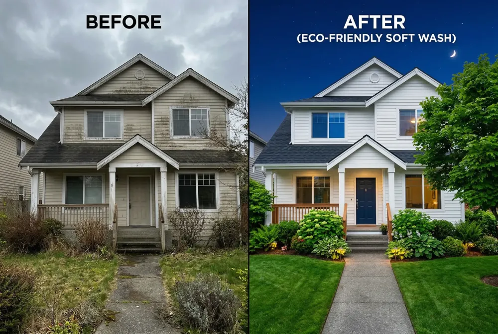 Choose eco‑friendly solvents (soy‑based, citrus‑derived, pH‑neutral) and apply the recommended dwell time; always test on a hidden area before full‑scale use to protect masonry, metal, and wood.