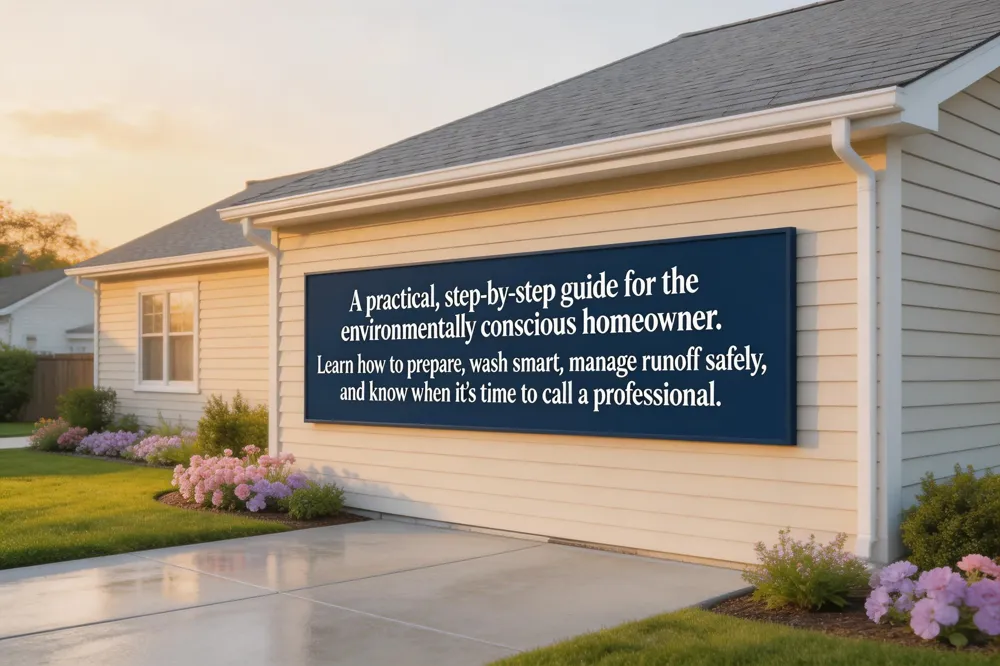 A practical, step-by-step guide for the environmentally conscious homeowner. Learn how to prepare, wash smart, manage runoff safely, and know when it's time to call a professional.