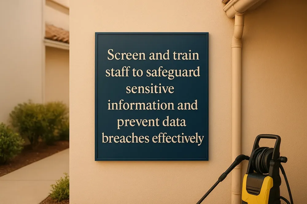 Screen and train staff to safeguard sensitive information and prevent data breaches effectively.