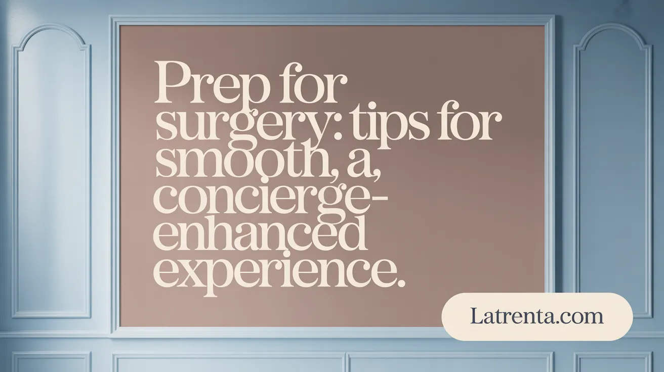 Prep for Surgery: Tips for a Smooth, Concierge-Enhanced Experience