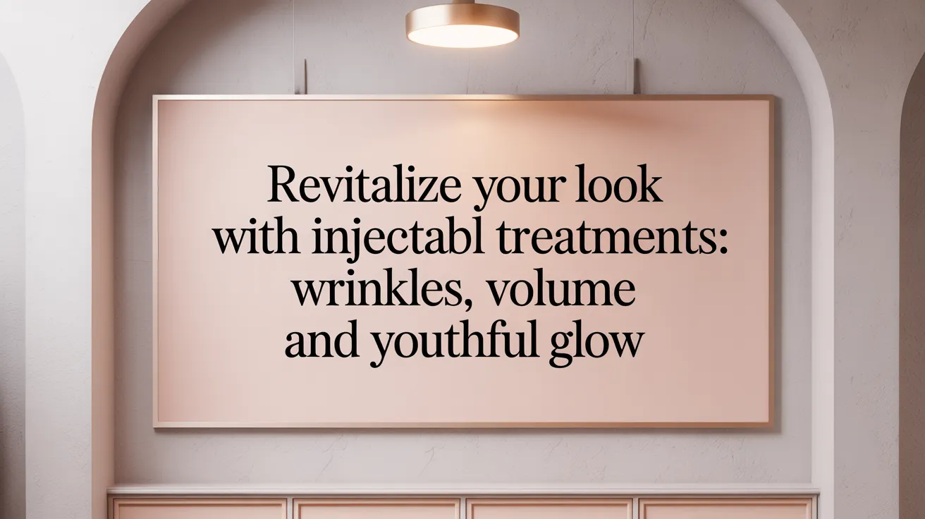 Revitalize Your Look with Injectable Treatments: Wrinkles, Volume, and Youthful Glow