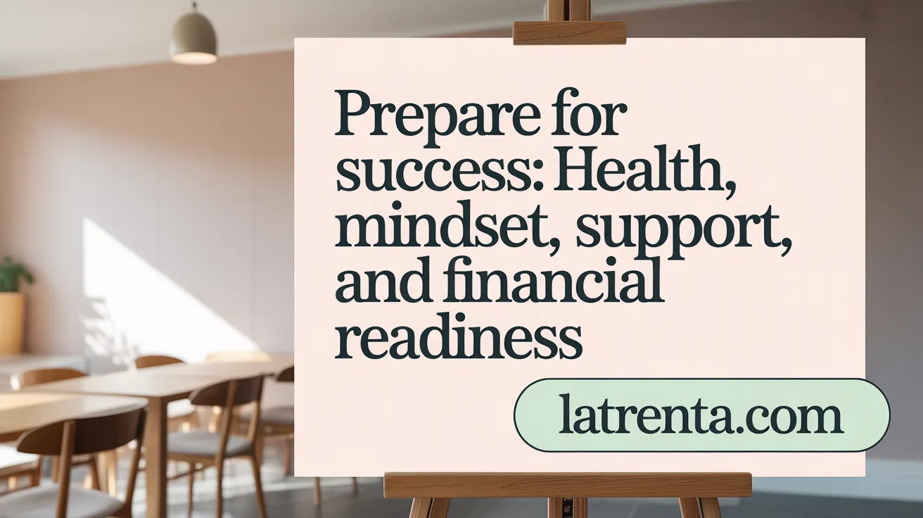 Prepare for Success: Health, Mindset, Support, and Financial Readiness