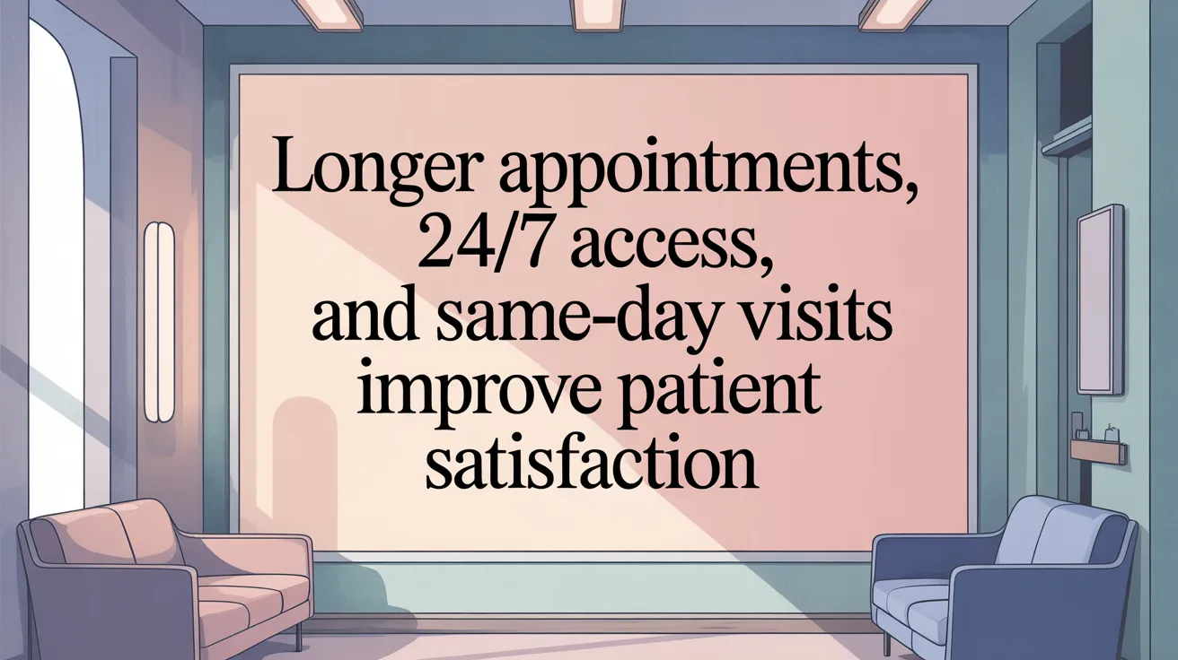 Longer Appointments, 24/7 Access, and Same-Day Visits Improve Patient Satisfaction