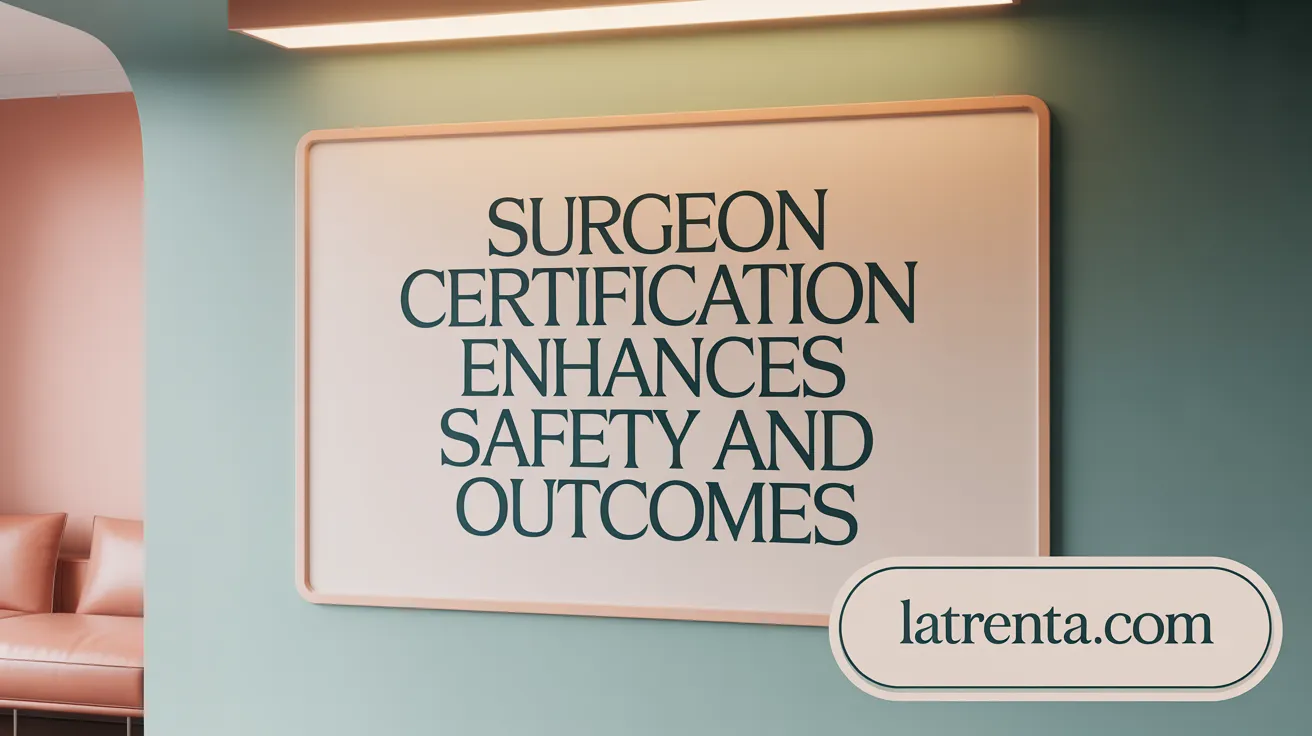 Surgeon Certification Enhances Safety and Outcomes