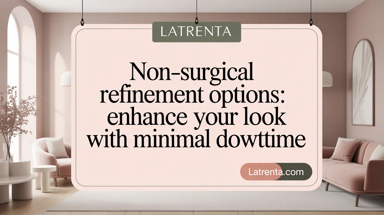 Non-Surgical Refinement Options: Enhance Your Look with Minimal Downtime