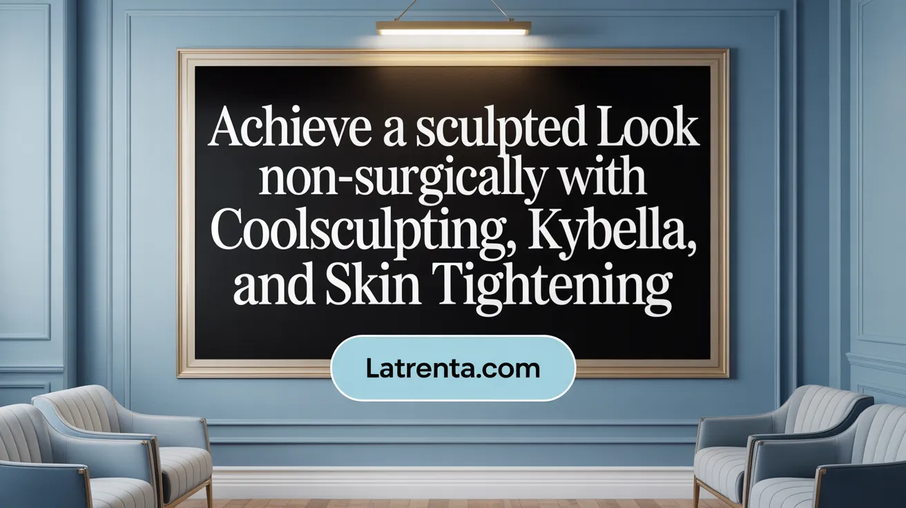 Achieve a sculpted look non-surgically with CoolSculpting, Kybella, and skin tightening