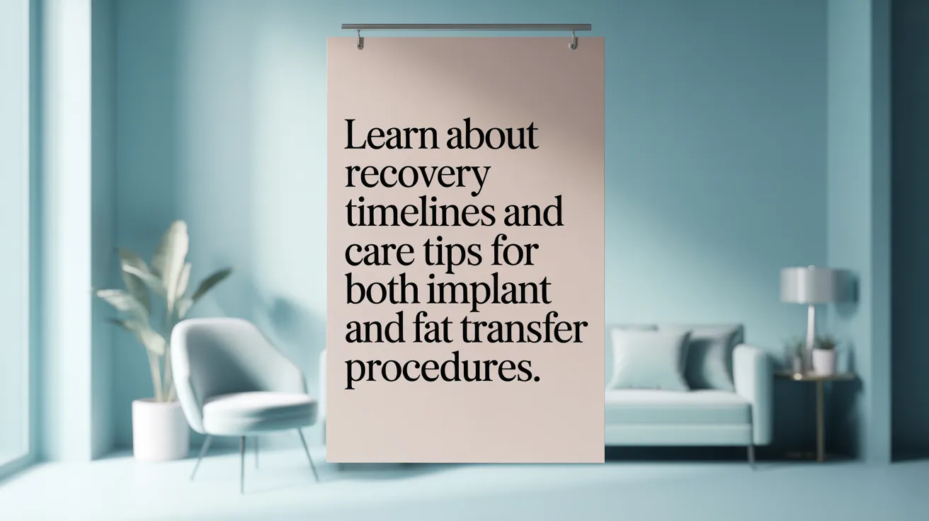Learn about recovery timelines and care tips for both implant and fat transfer procedures.