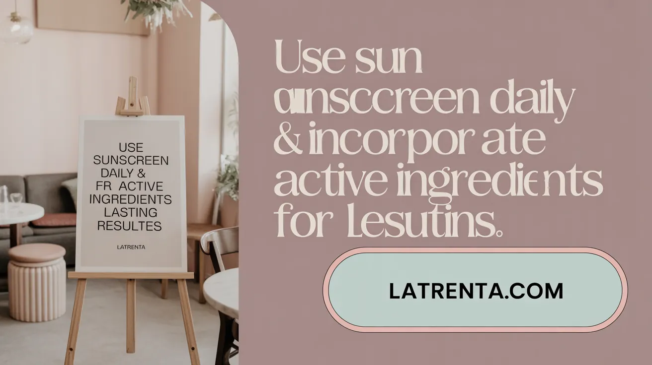 Use Sunscreen Daily & Incorporate Active Ingredients for Lasting Results