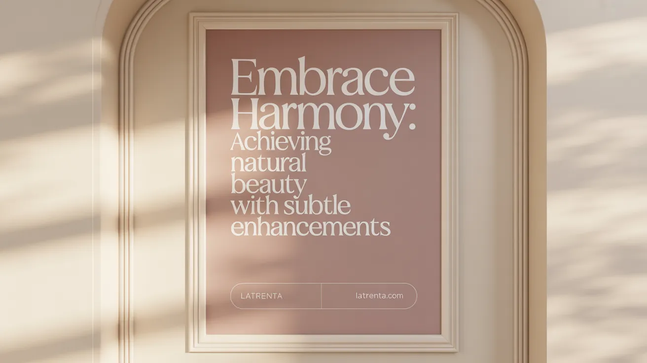 Embrace Harmony: Achieving Natural Beauty with Subtle Enhancements