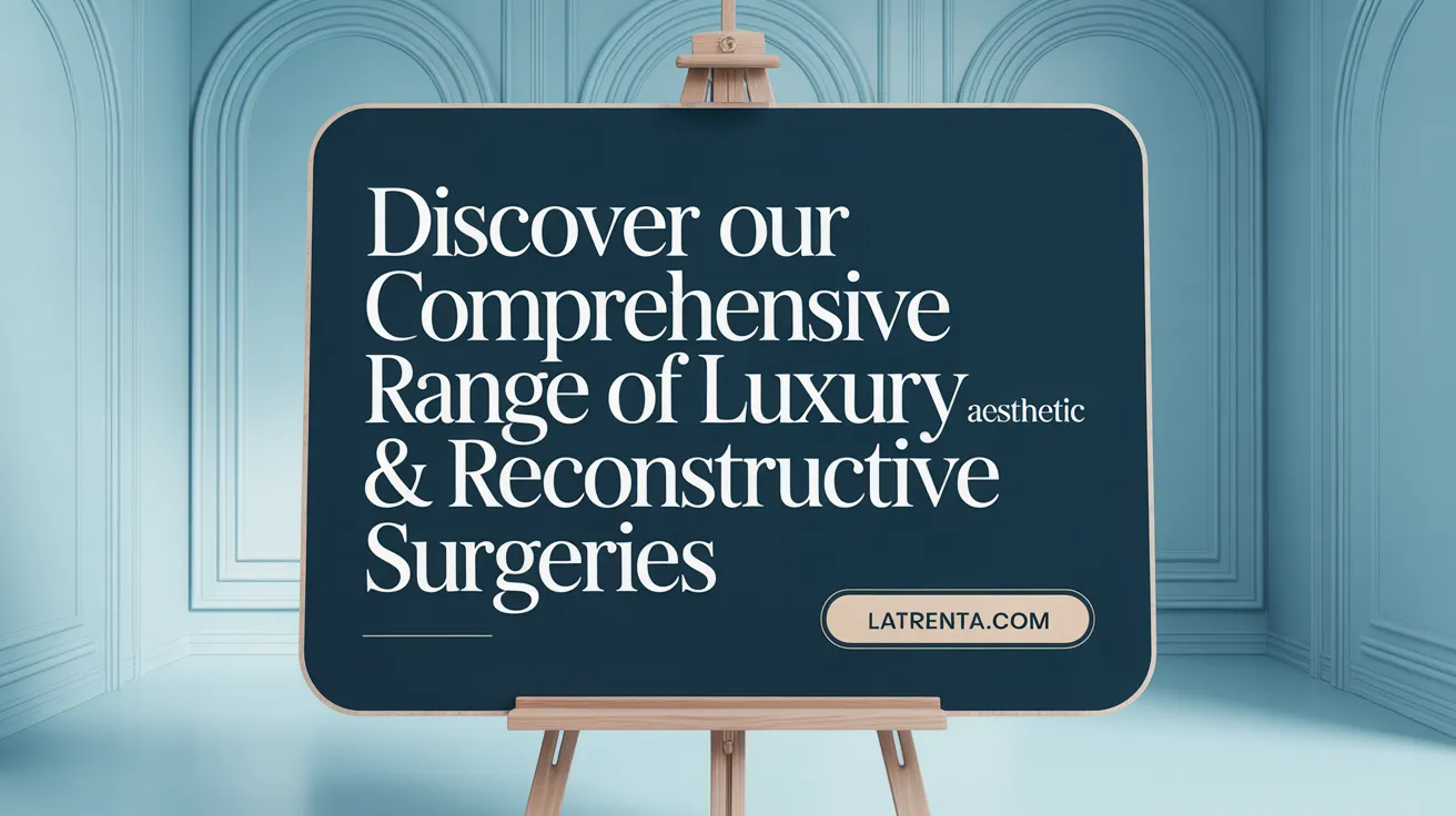 Discover Our Comprehensive Range of Luxury Aesthetic & Reconstructive Surgeries