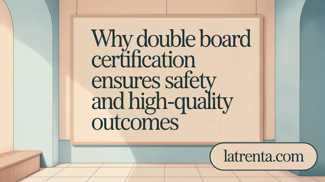 Why Double Board Certification Ensures Safety and High-Quality Outcomes
