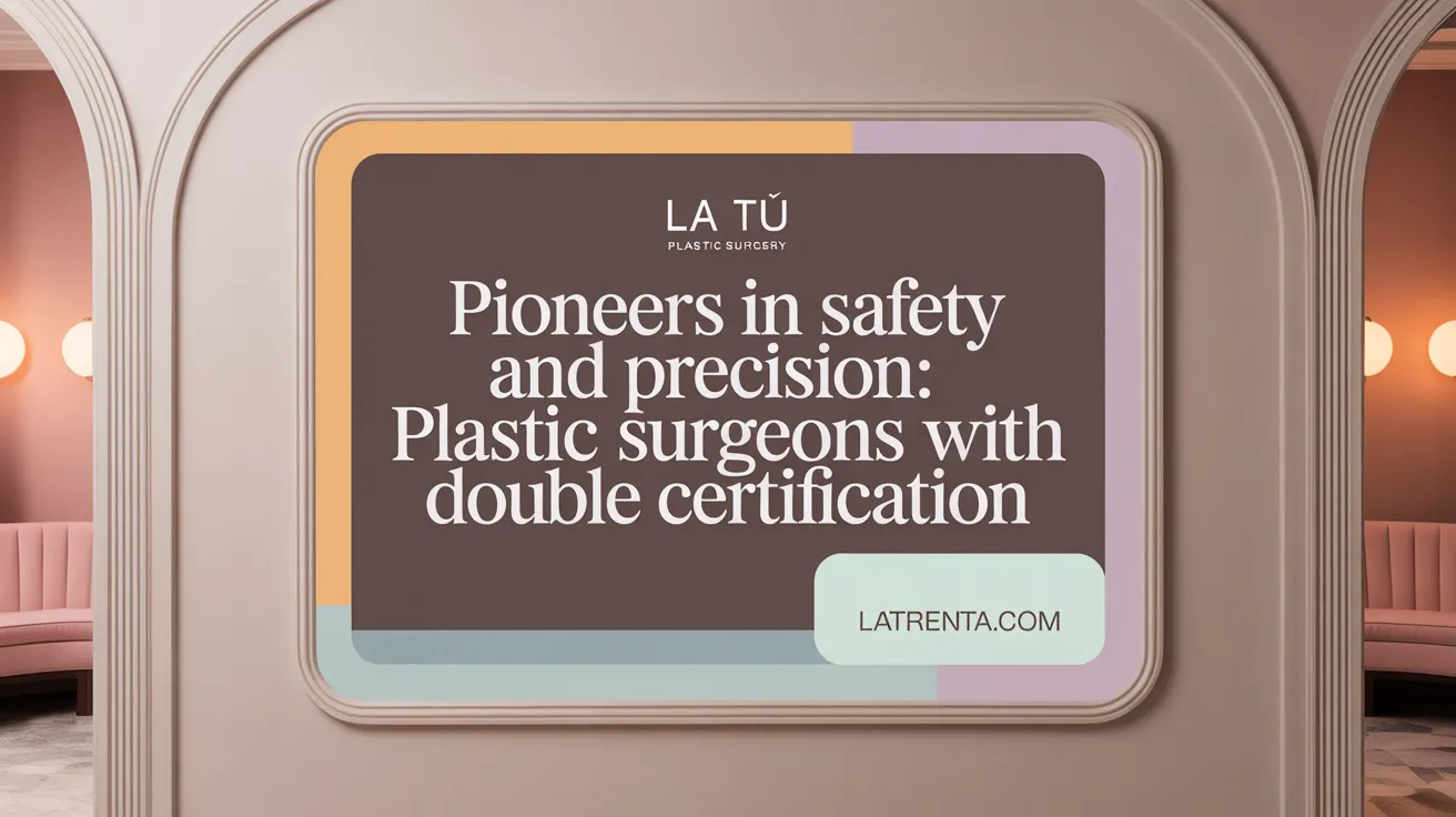 Pioneers in Safety and Precision: Plastic Surgeons with Double Certification