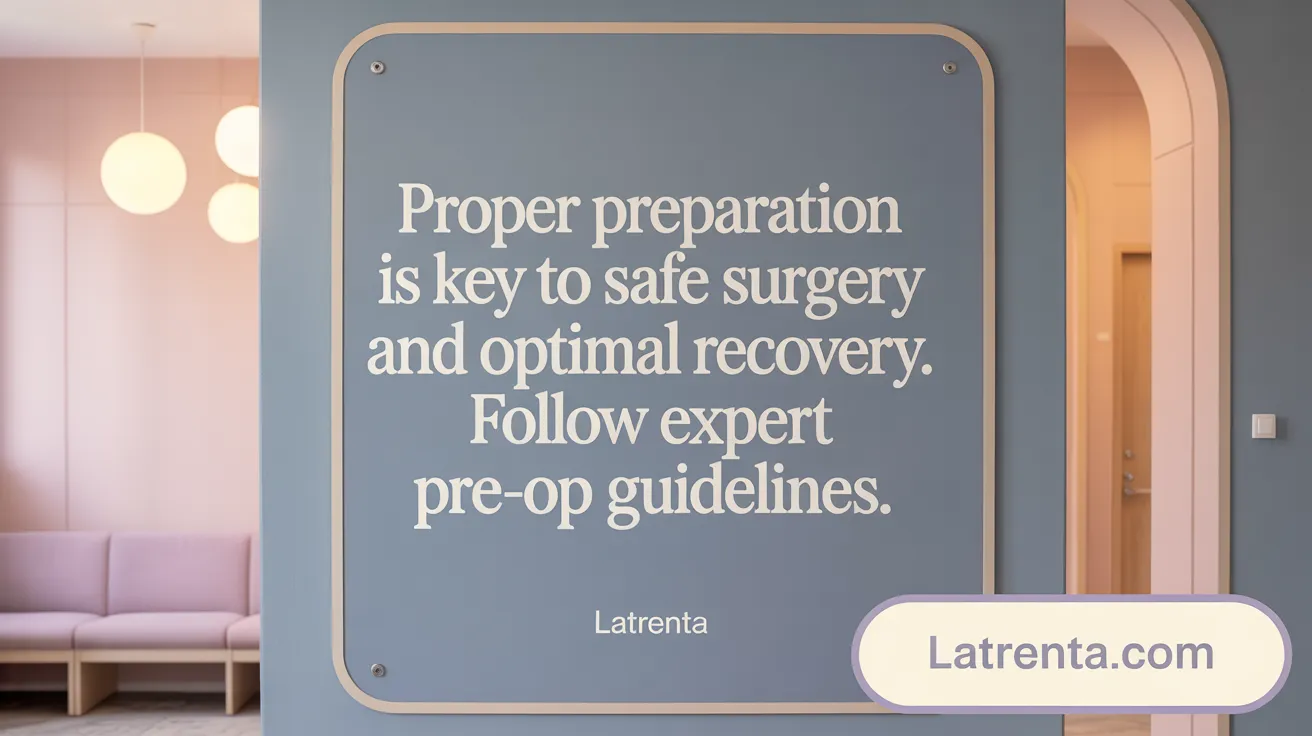 Proper preparation is key to safe surgery and optimal recovery. Follow expert pre-op guidelines.