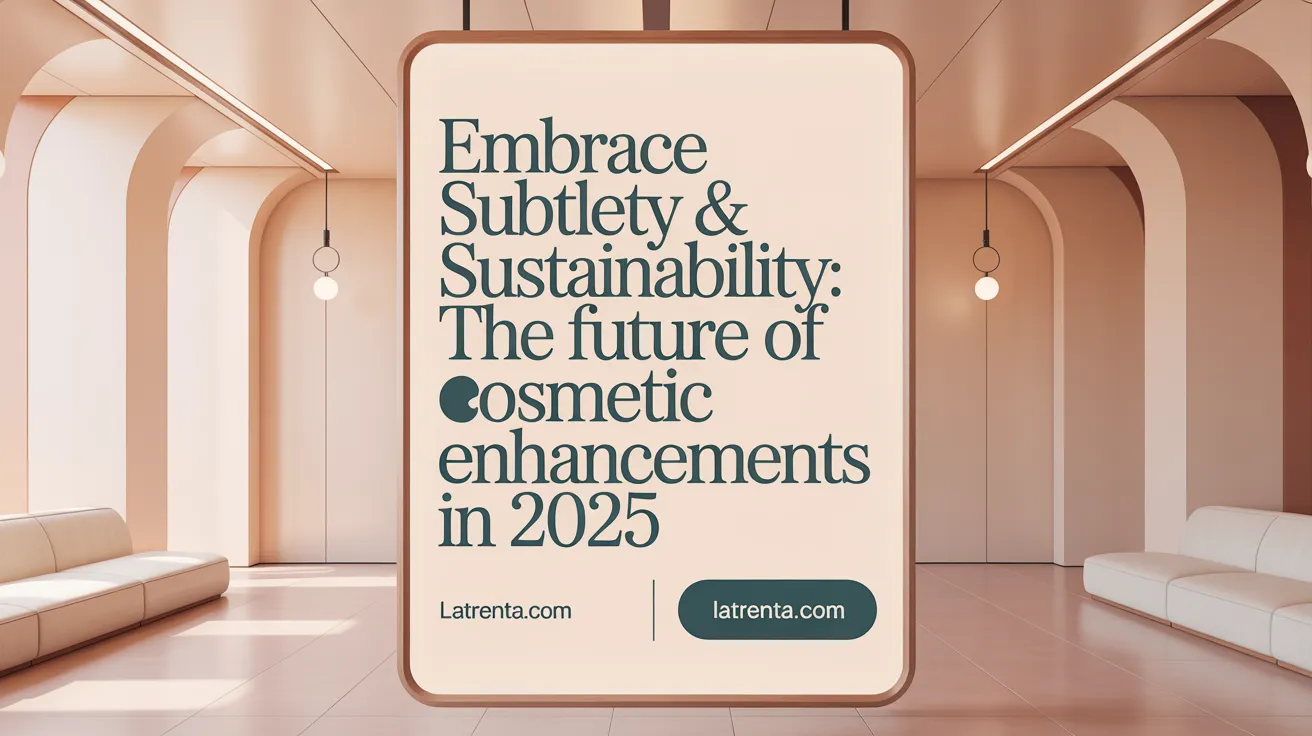 Embrace Subtlety & Sustainability: The Future of Cosmetic Enhancements in 2025