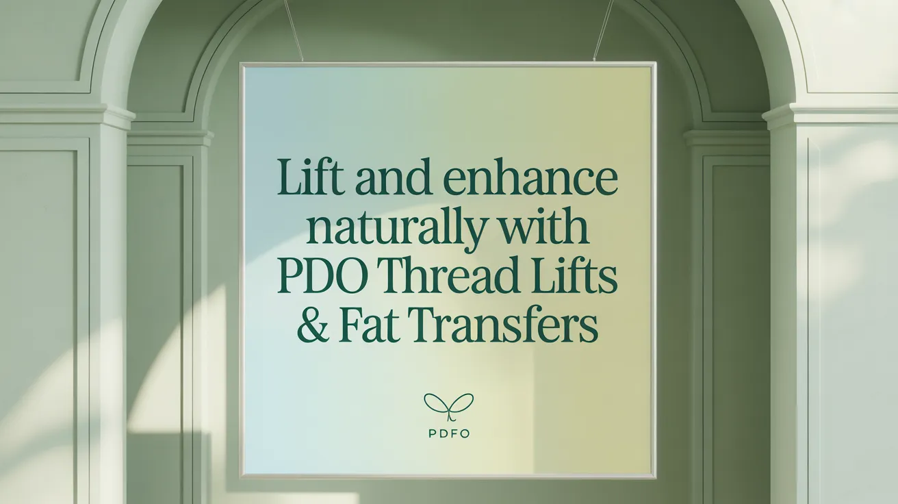 Lift and Enhance Naturally with PDO Thread Lifts & Fat Transfers