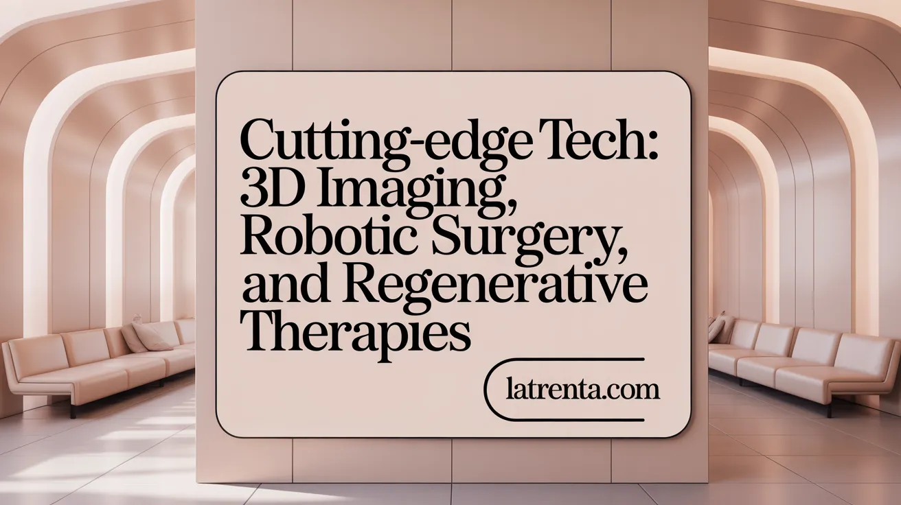Cutting-Edge Tech: 3D Imaging, Robotic Surgery, and Regenerative Therapies