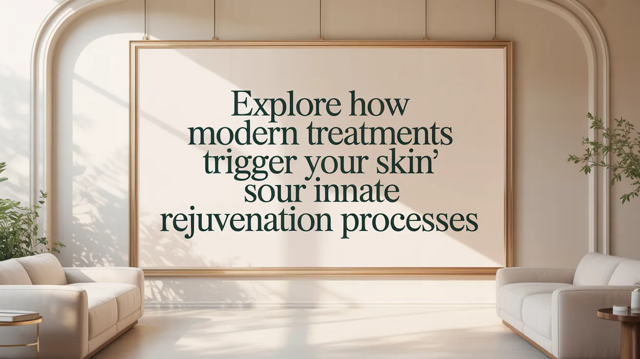 Explore How Modern Treatments Trigger Your Skin's Innate Rejuvenation Processes
