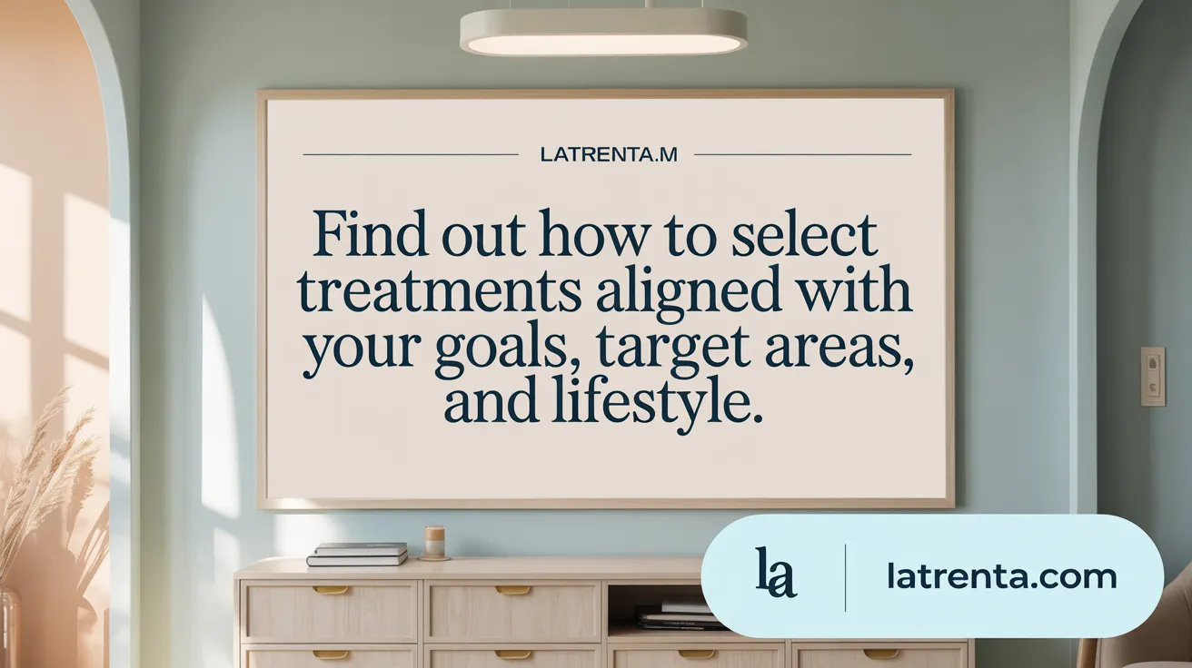 Find out how to select treatments aligned with your goals, target areas, and lifestyle.