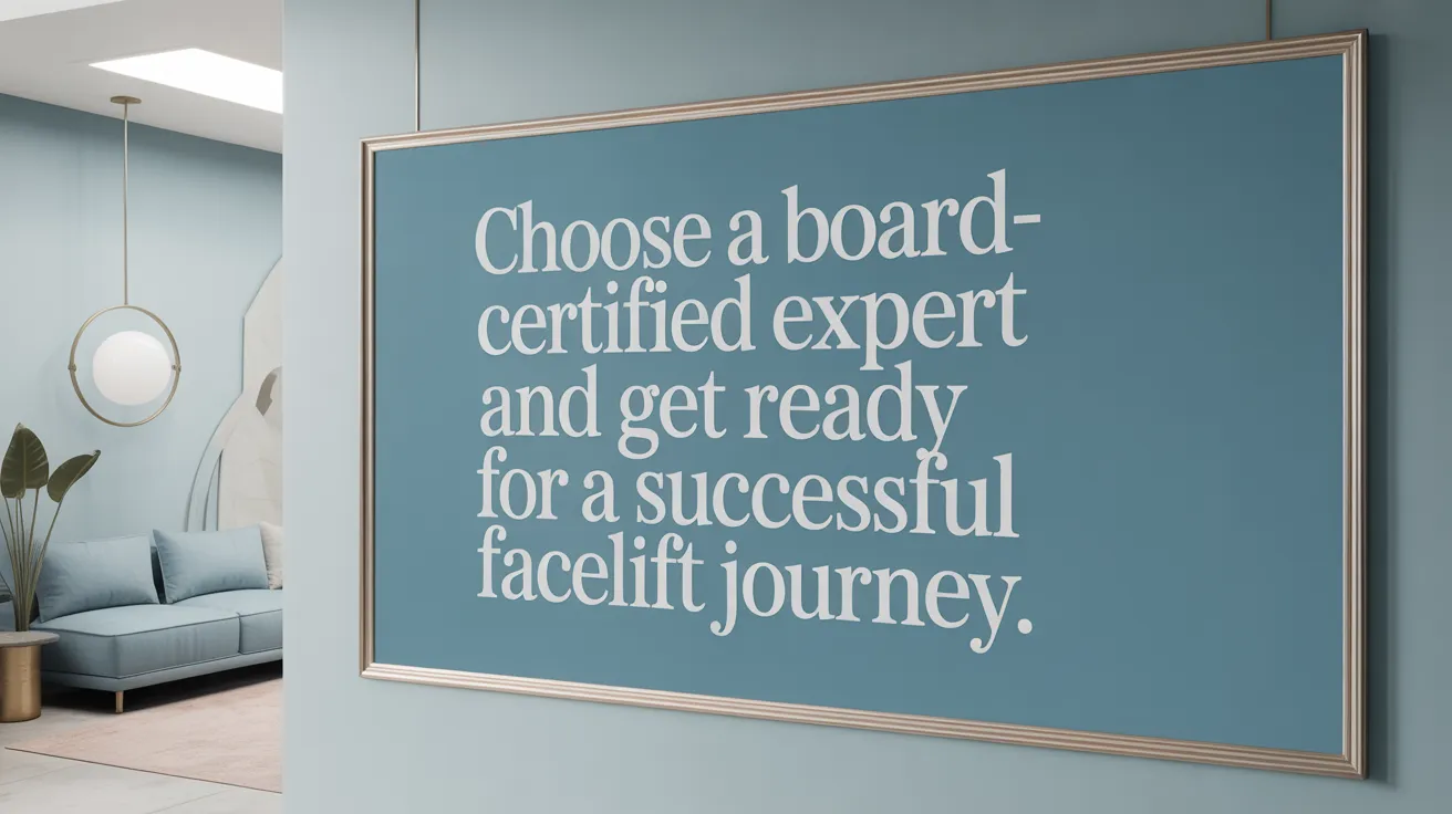 Choose a board-certified expert and get ready for a successful facelift journey.