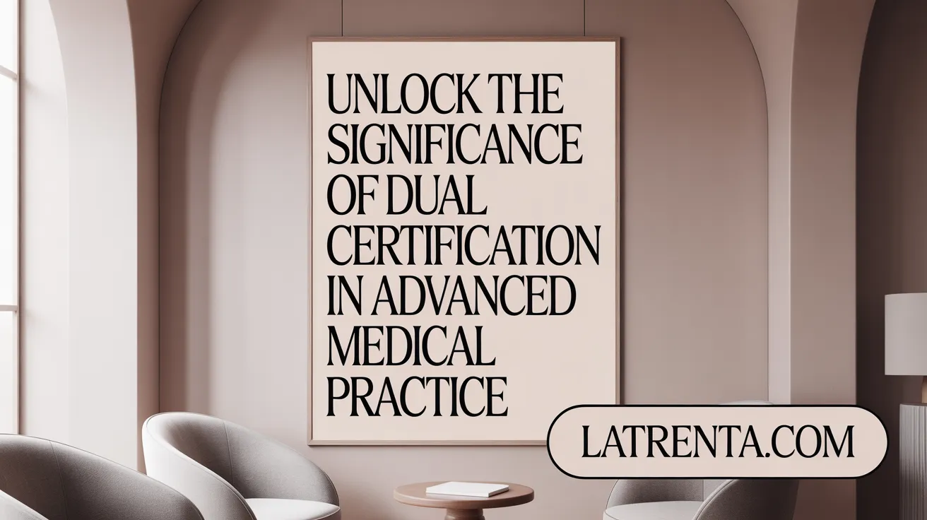 Unlock the Significance of Dual Certification in Advanced Medical Practice