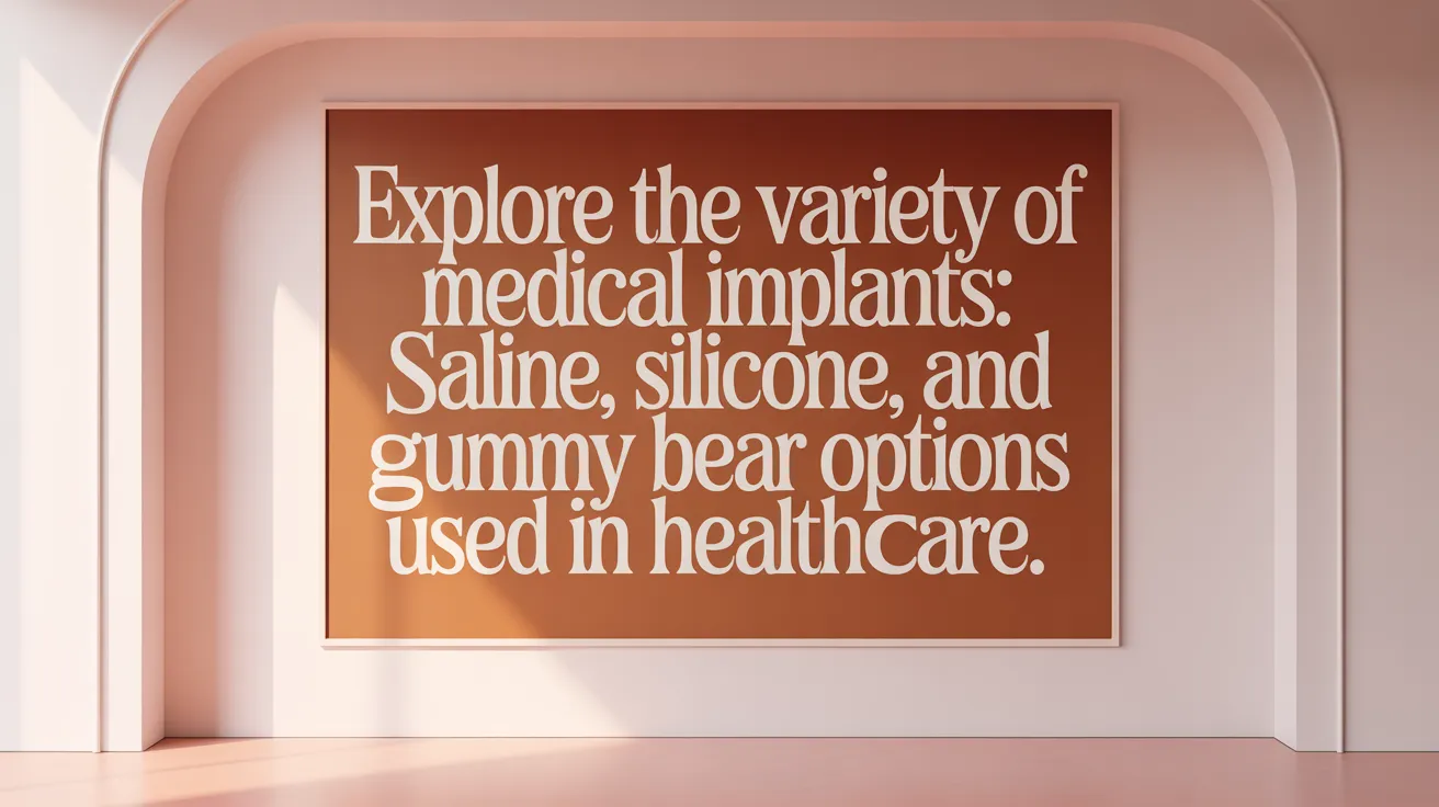 Explore the variety of breast implants: saline, silicone, and gummy bear options.