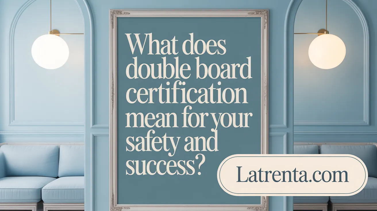 What Does Double Board Certification Mean for Your Safety and Success?