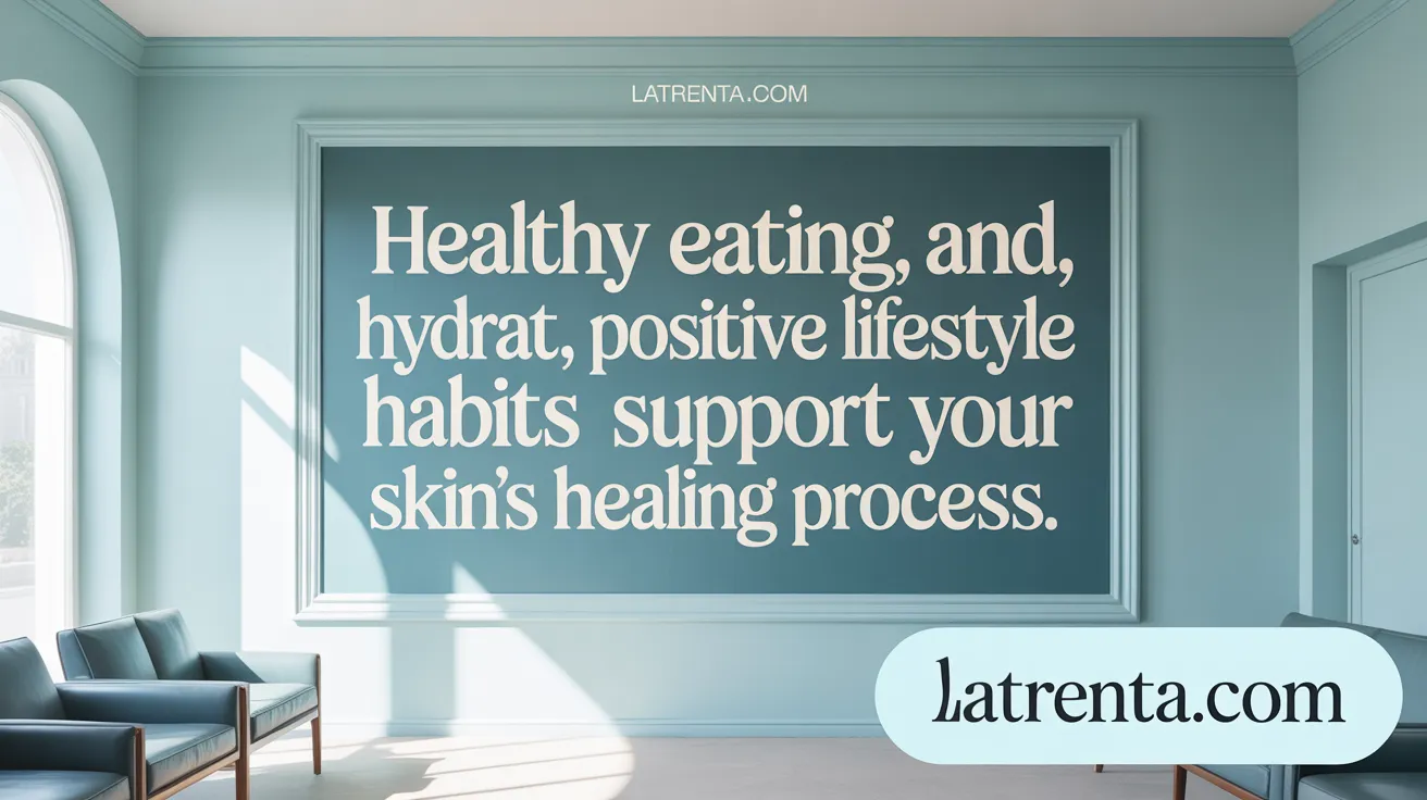 Healthy eating, hydration, and avoiding harmful habits accelerate your skin’s healing process.