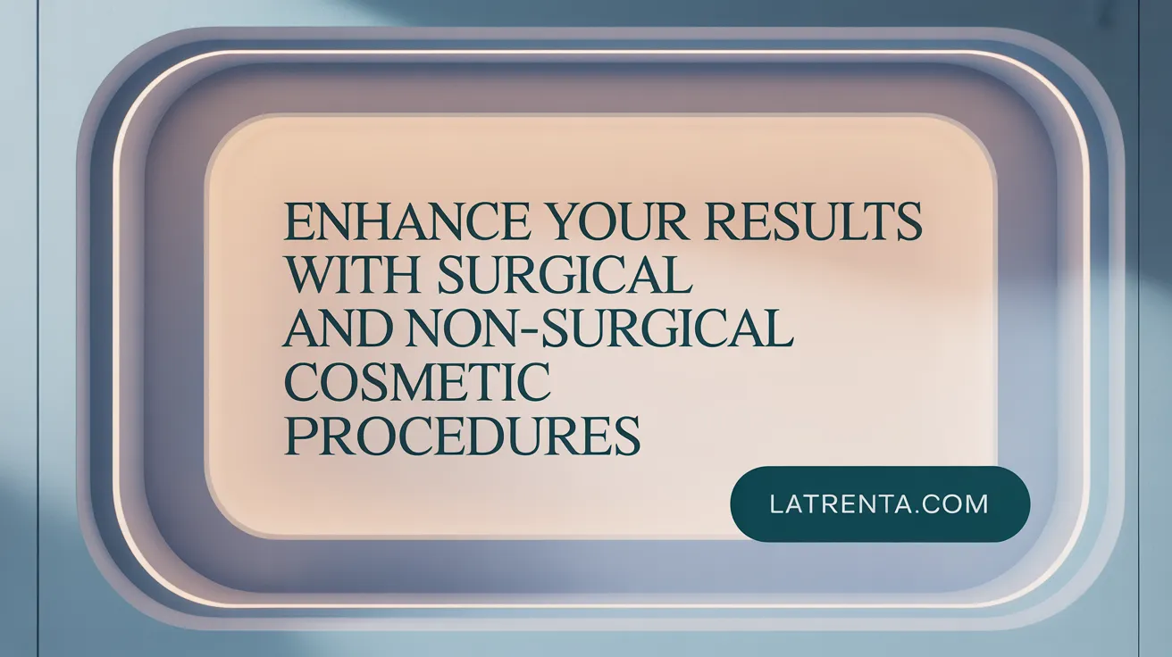 Enhance Your Results with Surgical and Non-Surgical Cosmetic Procedures