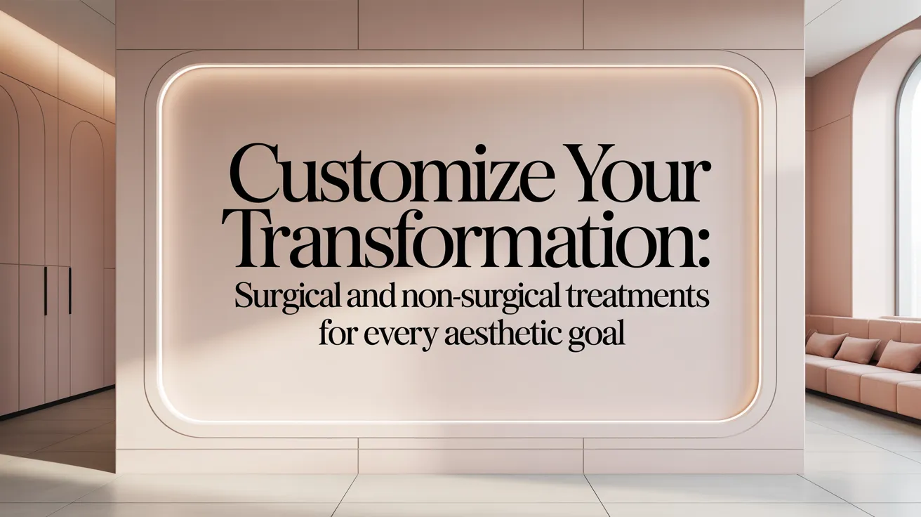 Customize Your Transformation: Surgical and Non-Surgical Treatments for Every Aesthetic Goal